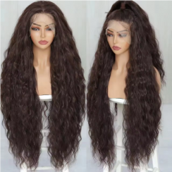 3 Pcs Womens Natural Wavy Lace Style Long Wig