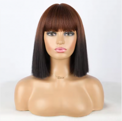 Ladies Short Hair Bob Fade Wig