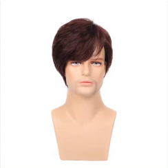 2 Pcs Short Fluffy Layered Wig for Men