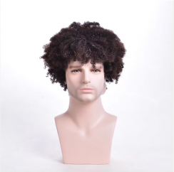 Wholesale 12 Pcs Mens Fluffy Explosive Head Small Curly Wig