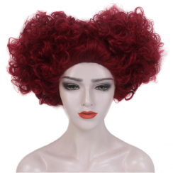 2 Packs Exaggerated Masquerade Kanekalon Long Bangs Short Curly Hair Wigs