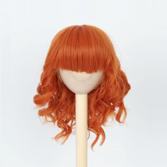 5 Packs Short Curly Carrot Orange Doll Wig